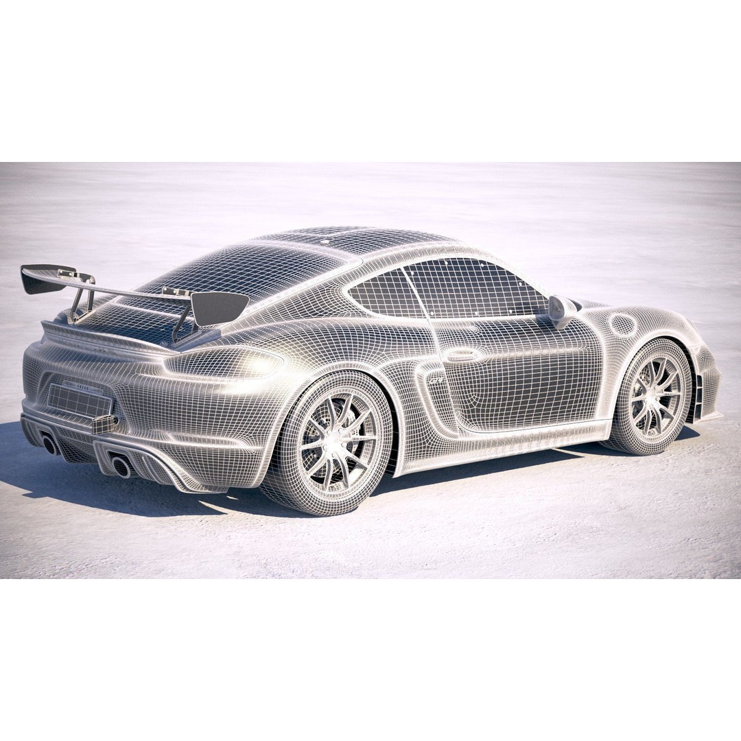 Porsche 718 Cayman GT4 Clubsport 2019 3D Model – High Poly Racing Asset, FBX - View 29