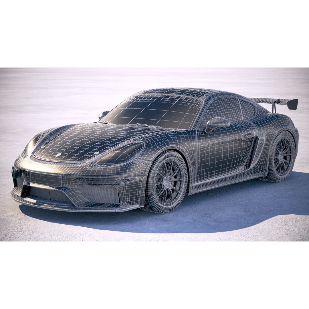 Porsche 718 Cayman GT4 Clubsport 2019 3D Model – High Poly Racing Asset, FBX - View 30