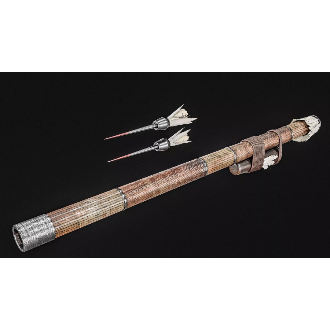 Darts Blow Gun 3D Model – Low Poly PBR Game Asset, FBX - View 11