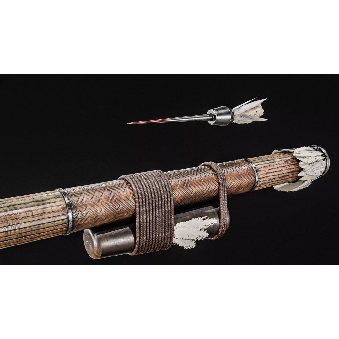 Darts Blow Gun 3D Model – Low Poly PBR Game Asset, FBX - View 18
