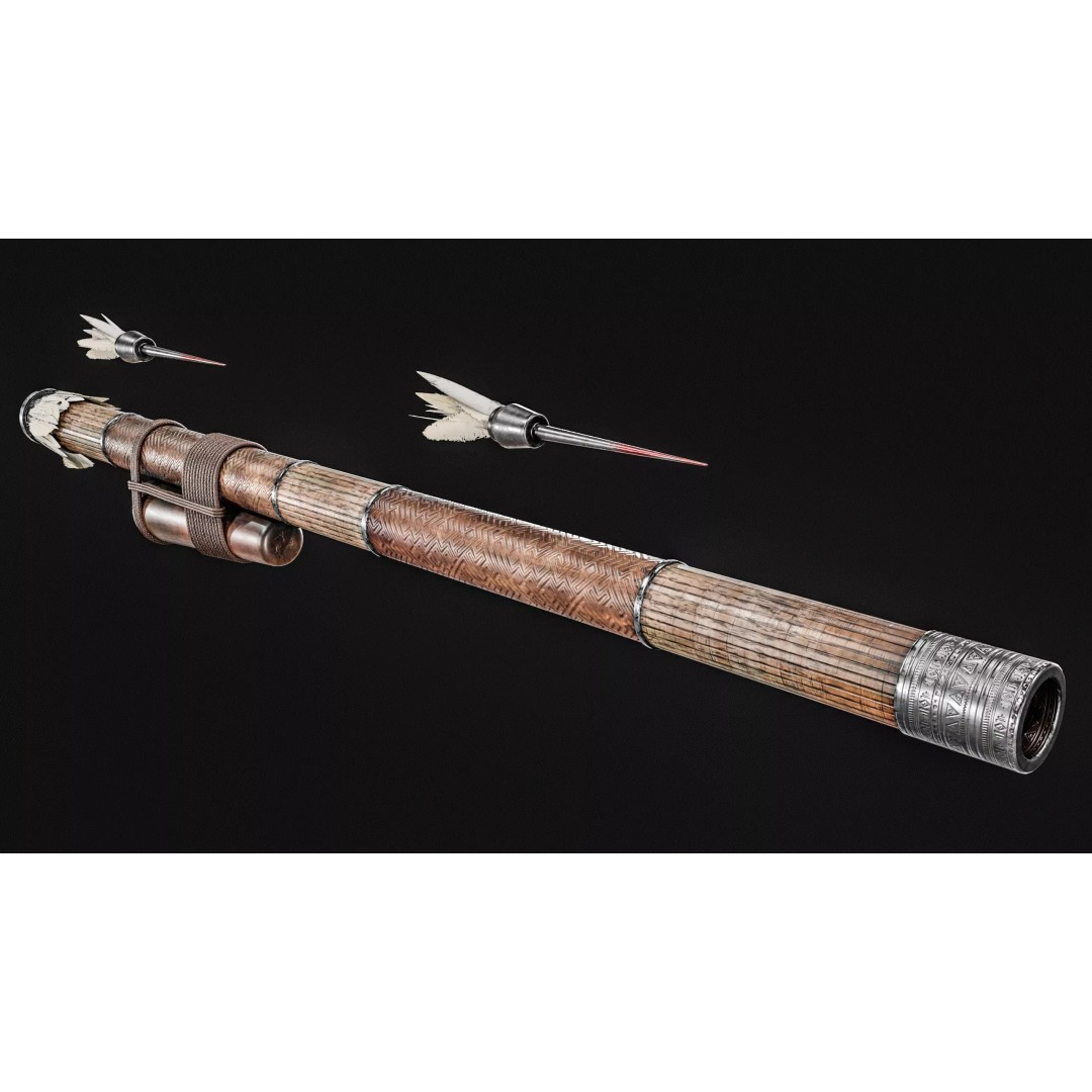 Darts Blow Gun 3D Model – Low Poly PBR Game Asset, FBX - View 23