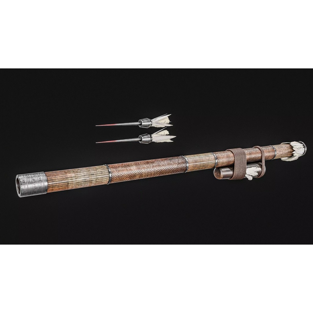 Darts Blow Gun 3D Model – Low Poly PBR Game Asset, FBX - View 25