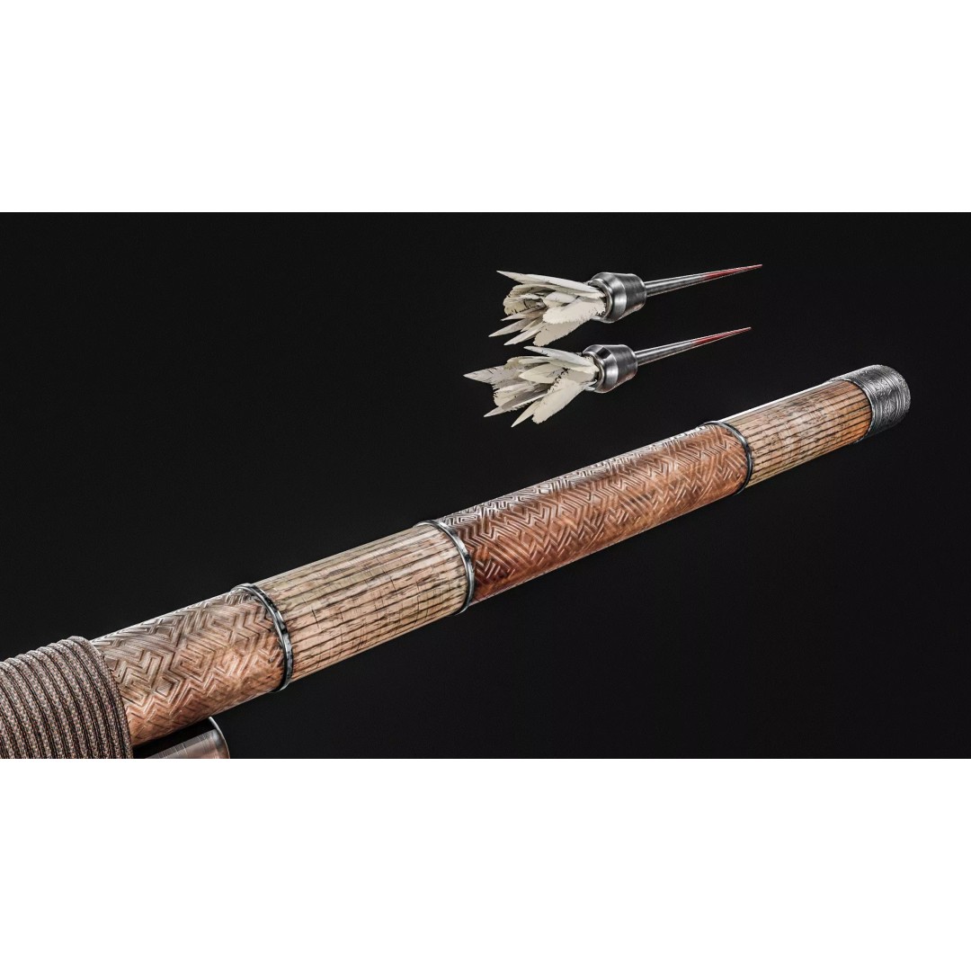 Darts Blow Gun 3D Model – Low Poly PBR Game Asset, FBX - View 27
