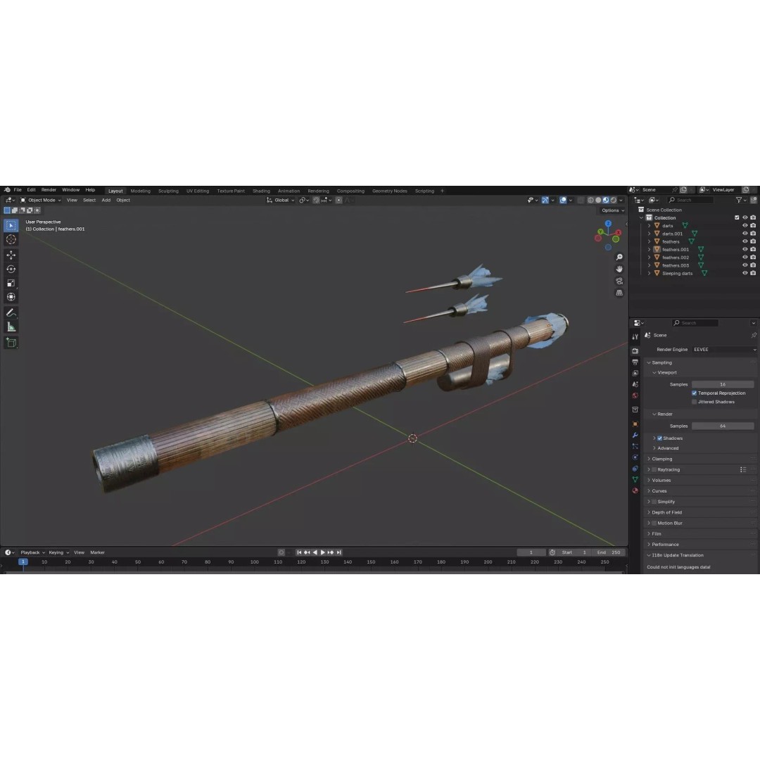 Darts Blow Gun 3D Model – Low Poly PBR Game Asset, FBX - View 28