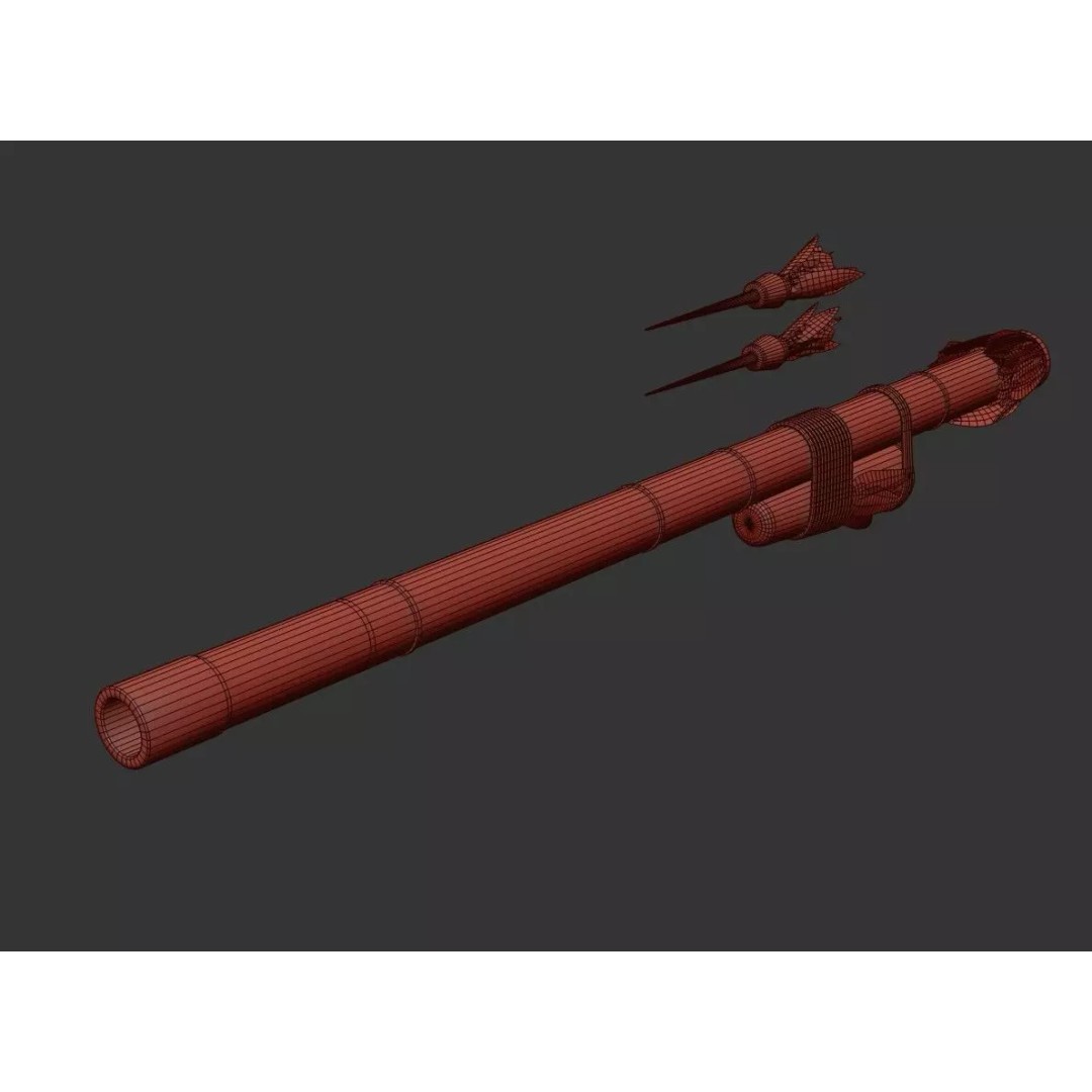 Darts Blow Gun 3D Model – Low Poly PBR Game Asset, FBX - View 35