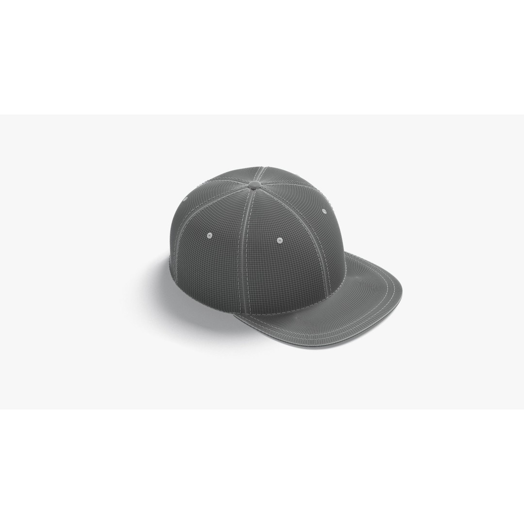 Snapback Cap 3D Model – Low Poly Headwear with PBR Textures, FBX, OBJ