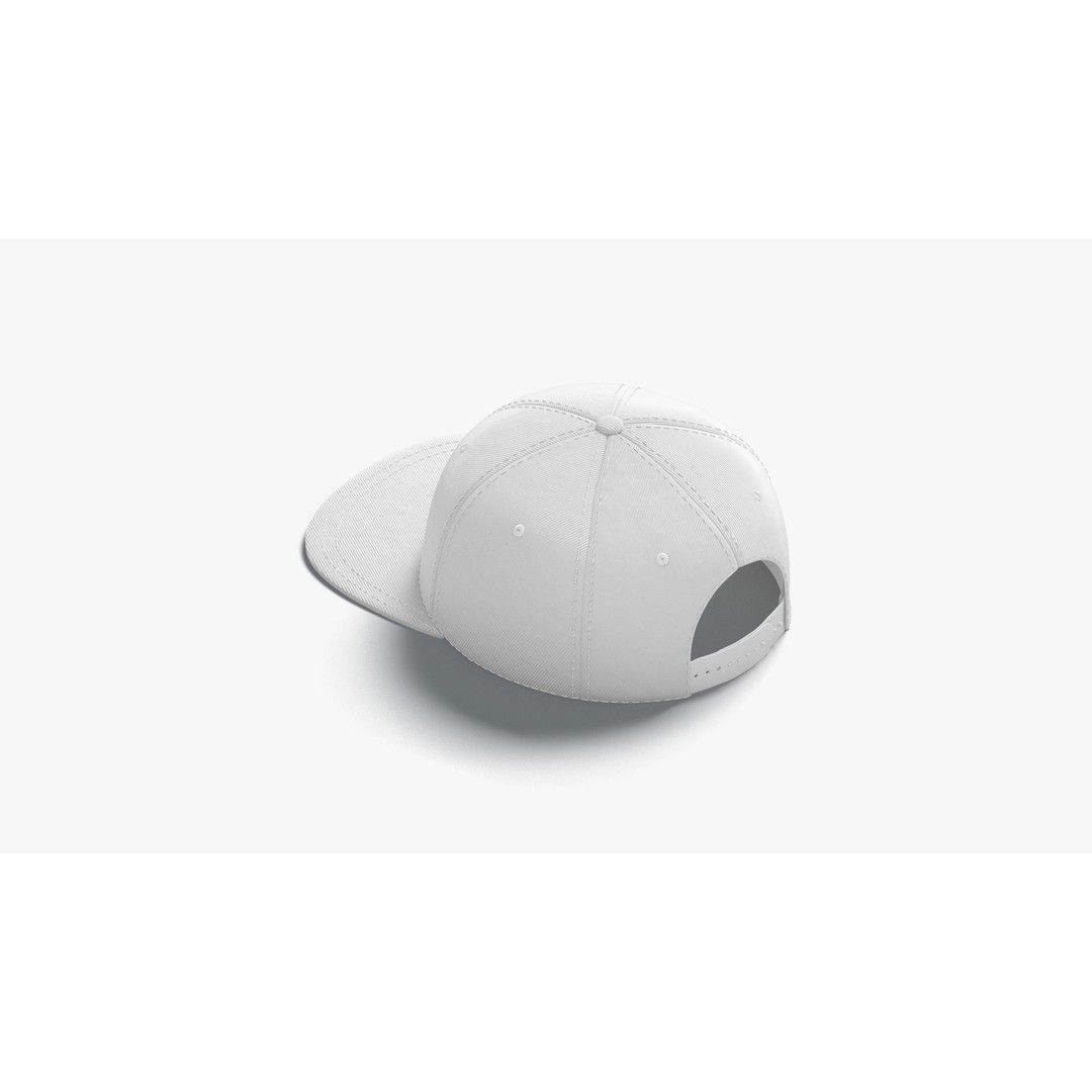 Snapback Cap 3D Model – Low Poly Headwear with PBR Textures, FBX, OBJ - View 3