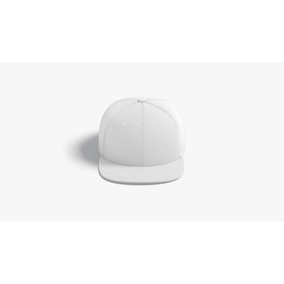 Snapback Cap 3D Model – Low Poly Headwear with PBR Textures, FBX, OBJ - View 4