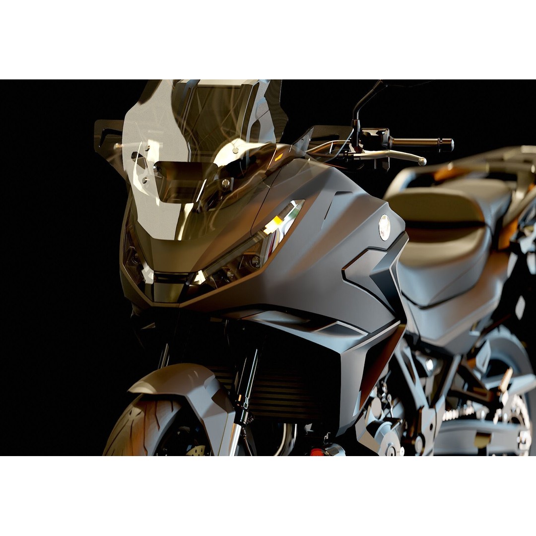 Honda NT 1100 2025 3D Model – Realistic Motorcycle Base Mesh - View 10