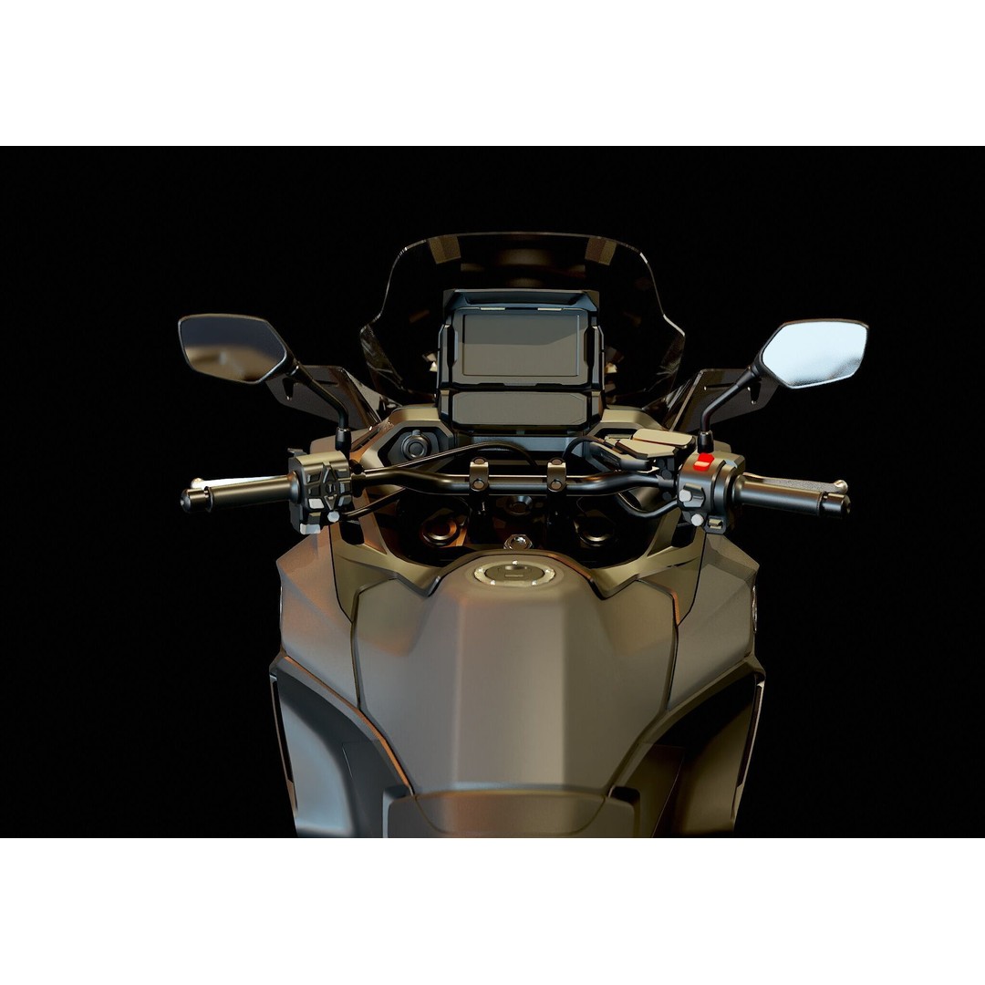 Honda NT 1100 2025 3D Model – Realistic Motorcycle Base Mesh - View 9