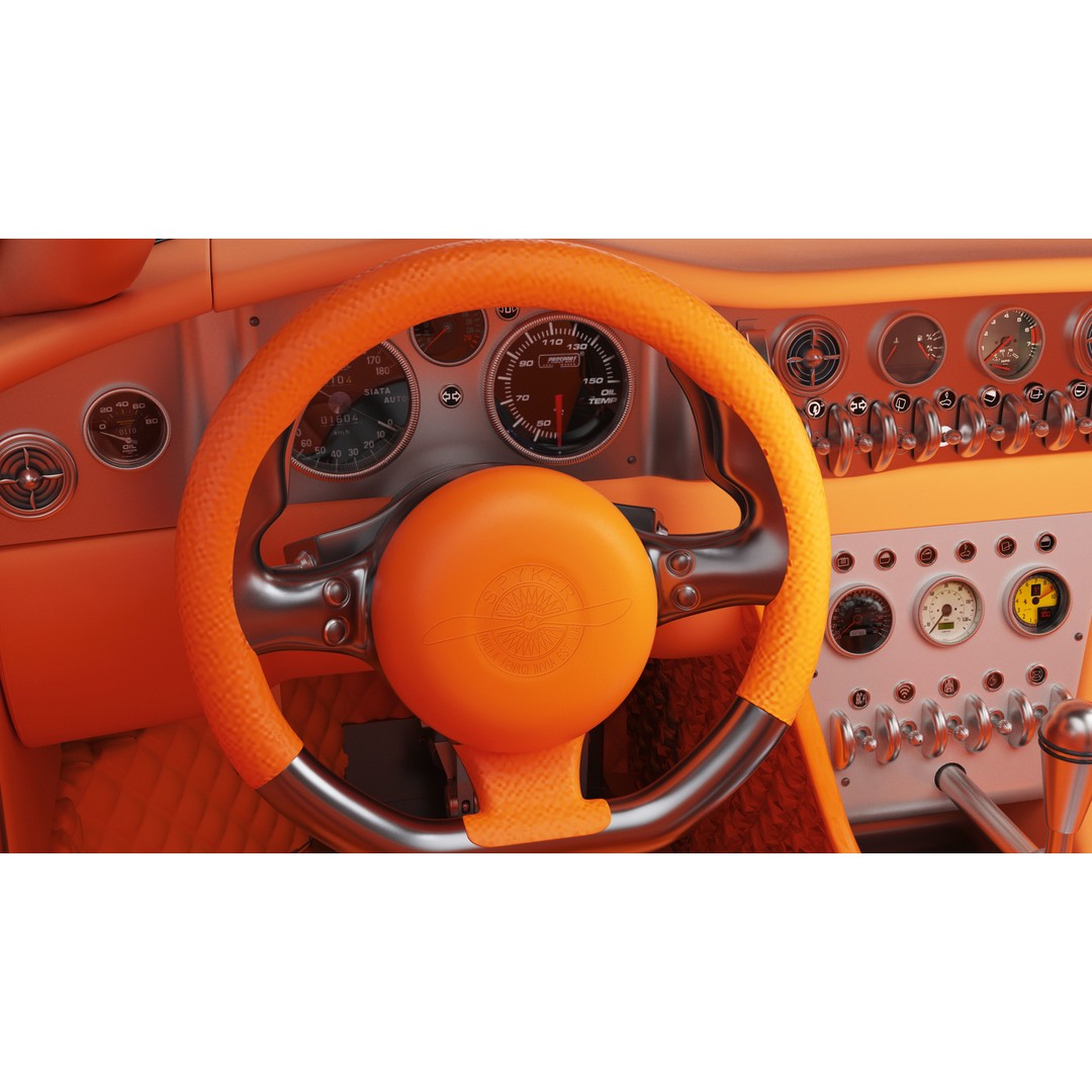 Spyker C12 Zagato 3D Model – High Poly Racing Car, PBR Textures, FBX - View 24