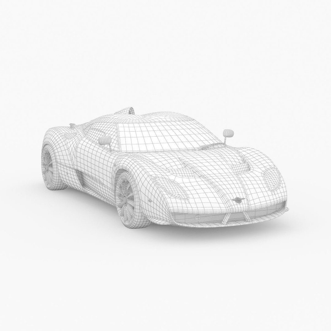 Spyker C12 Zagato 3D Model – High Poly Racing Car, PBR Textures, FBX - View 27
