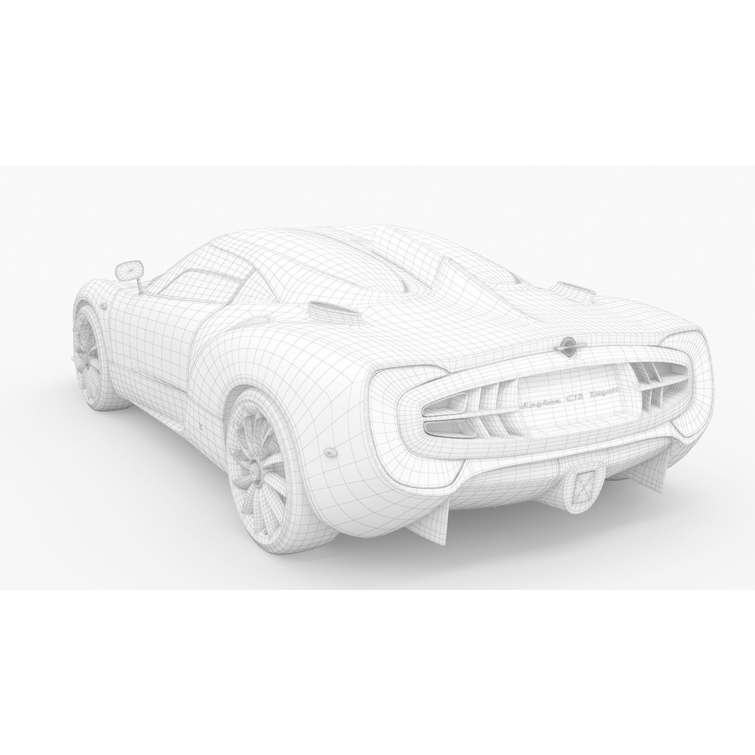 Spyker C12 Zagato 3D Model – High Poly Racing Car, PBR Textures, FBX - View 9