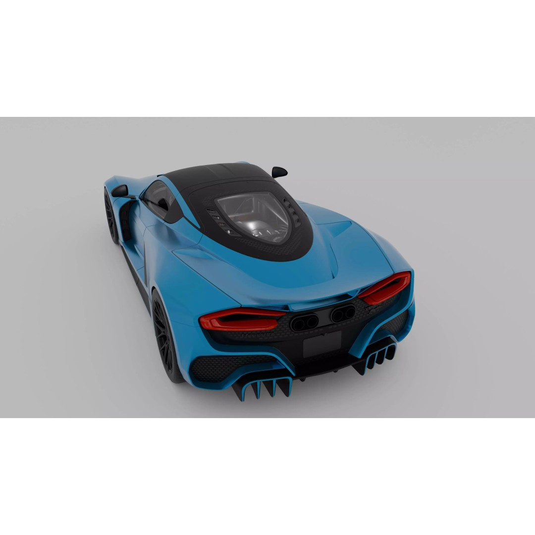 Hennessey Venom F5 3D Model – High Poly Game-Ready Asset, FBX, OBJ - View 10