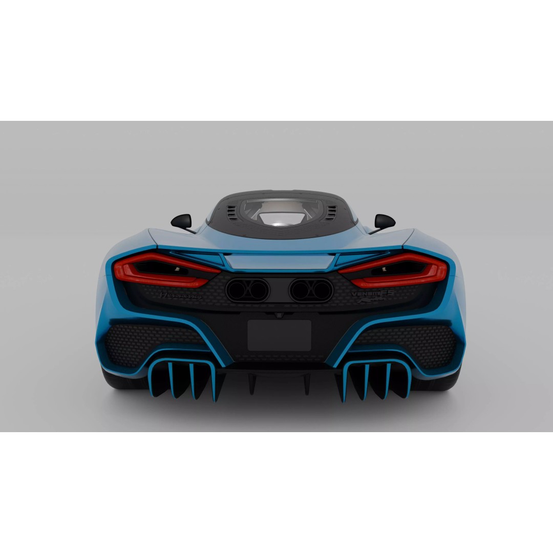 Hennessey Venom F5 3D Model – High Poly Game-Ready Asset, FBX, OBJ - View 11