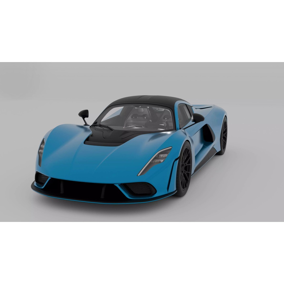 Hennessey Venom F5 3D Model – High Poly Game-Ready Asset, FBX, OBJ - View 2