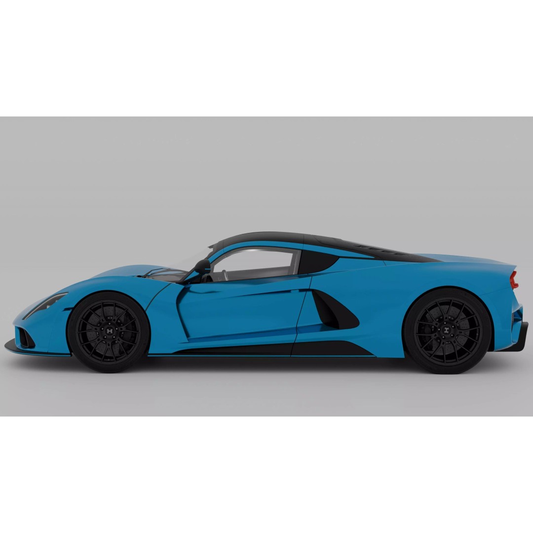 Hennessey Venom F5 3D Model – High Poly Game-Ready Asset, FBX, OBJ - View 7