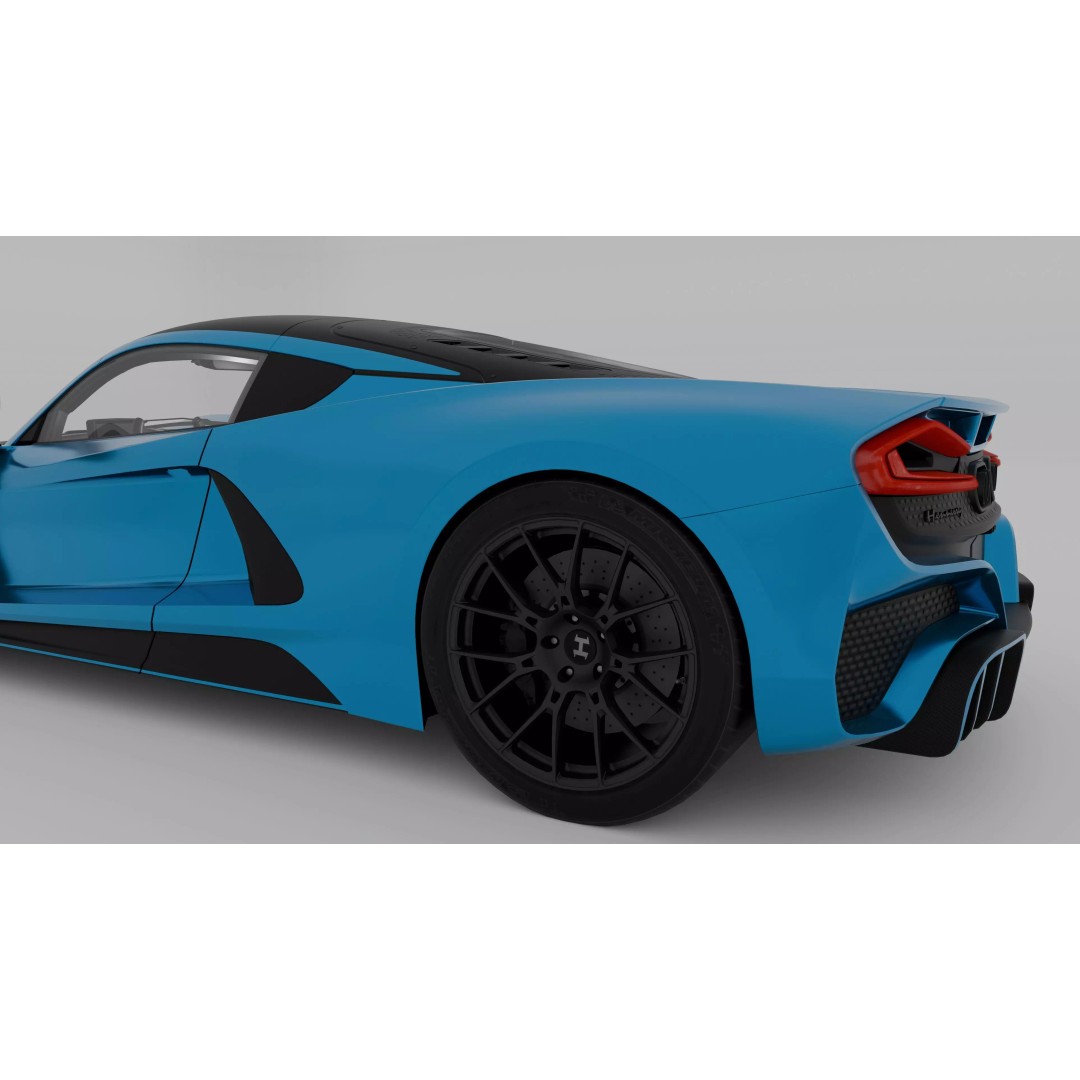 Hennessey Venom F5 3D Model – High Poly Game-Ready Asset, FBX, OBJ - View 9