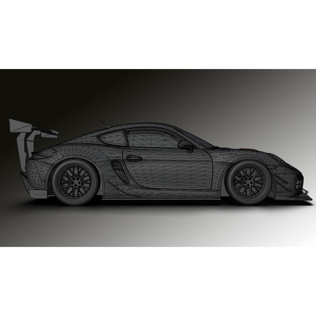 Porsche Cayman 3D Model – High Poly Rigged PBR Car Asset, Blender
