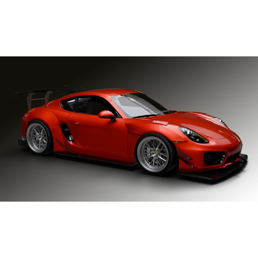 Porsche Cayman 3D Model – High Poly Rigged PBR Car Asset, Blender - View 10