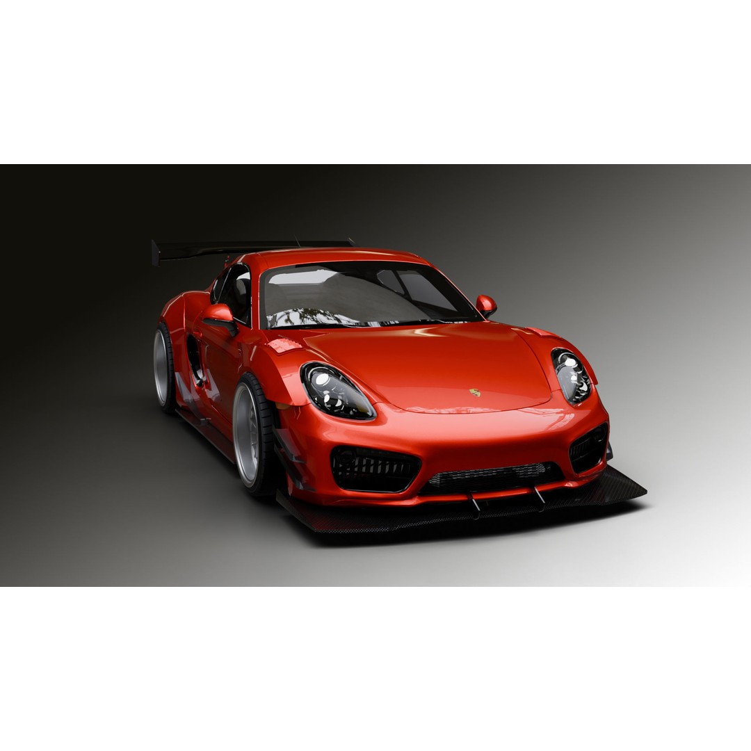 Porsche Cayman 3D Model – High Poly Rigged PBR Car Asset, Blender - View 11