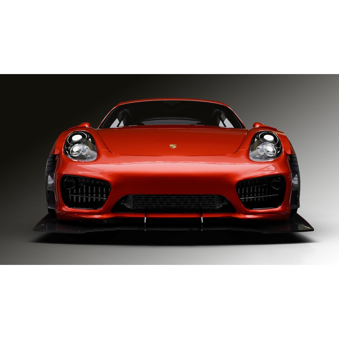 Porsche Cayman 3D Model – High Poly Rigged PBR Car Asset, Blender - View 13