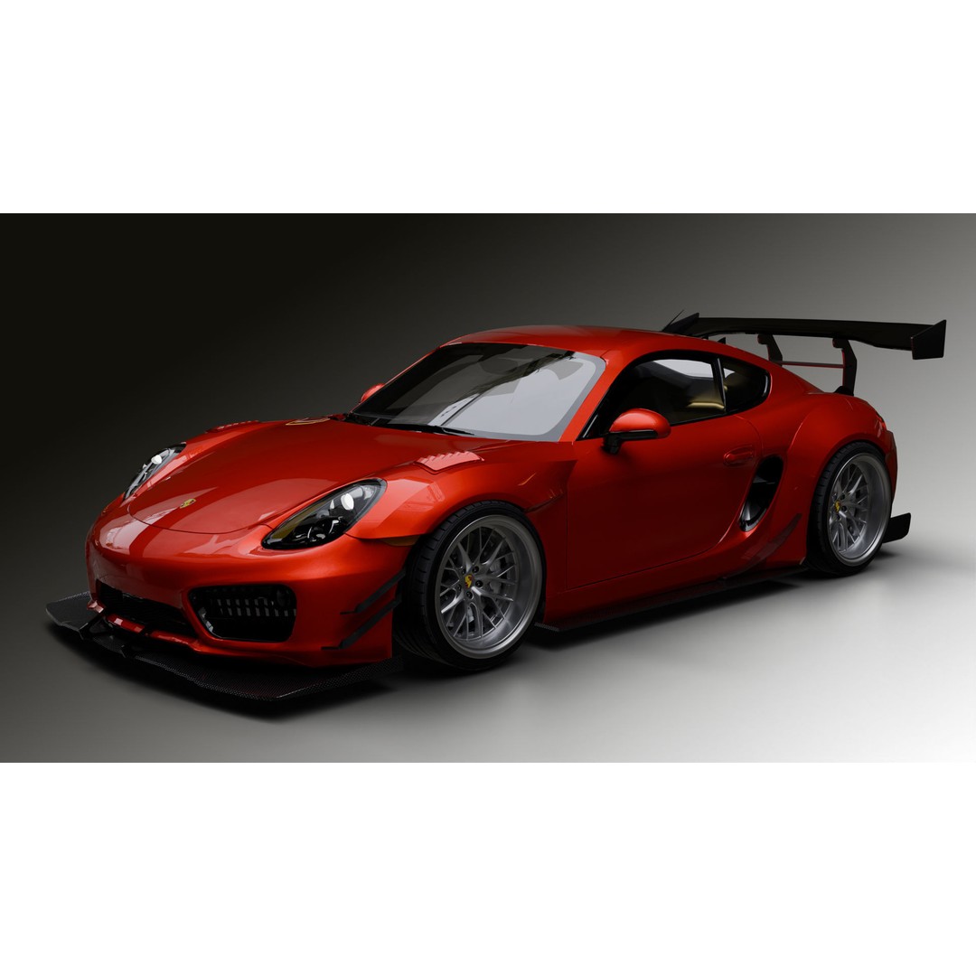 Porsche Cayman 3D Model – High Poly Rigged PBR Car Asset, Blender - View 14