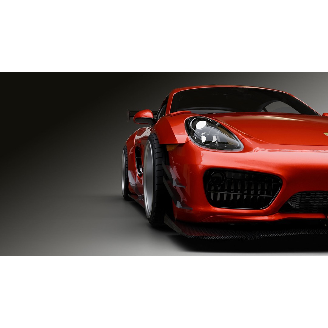 Porsche Cayman 3D Model – High Poly Rigged PBR Car Asset, Blender - View 20