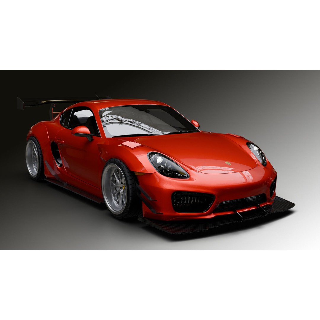 Porsche Cayman 3D Model – High Poly Rigged PBR Car Asset, Blender - View 21