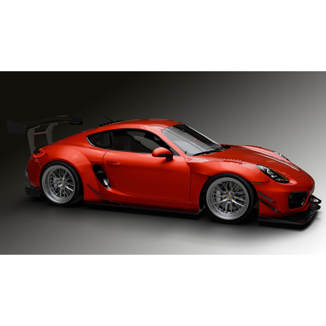 Porsche Cayman 3D Model – High Poly Rigged PBR Car Asset, Blender - View 23