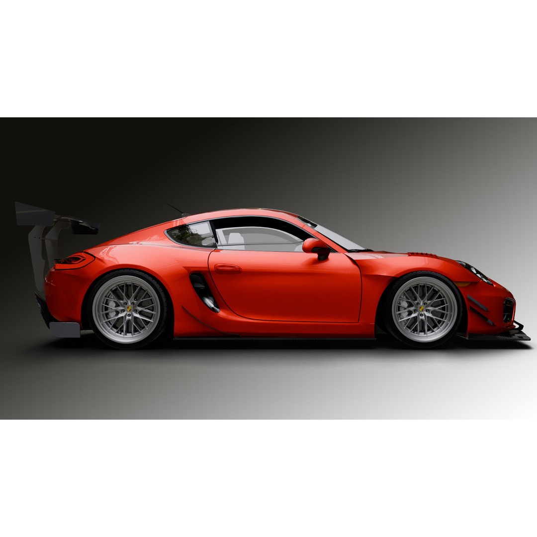 Porsche Cayman 3D Model – High Poly Rigged PBR Car Asset, Blender - View 24