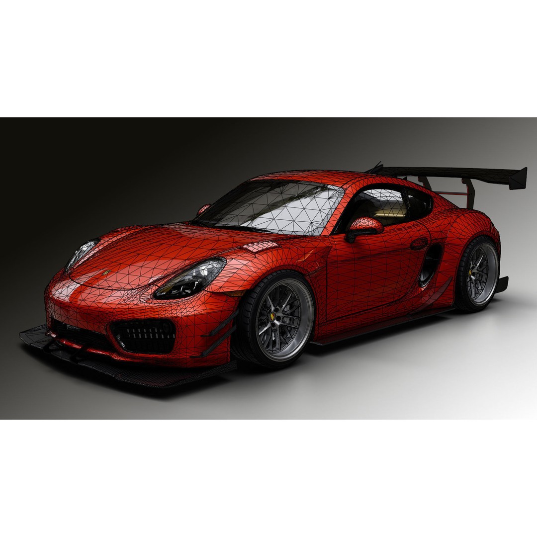 Porsche Cayman 3D Model – High Poly Rigged PBR Car Asset, Blender - View 25