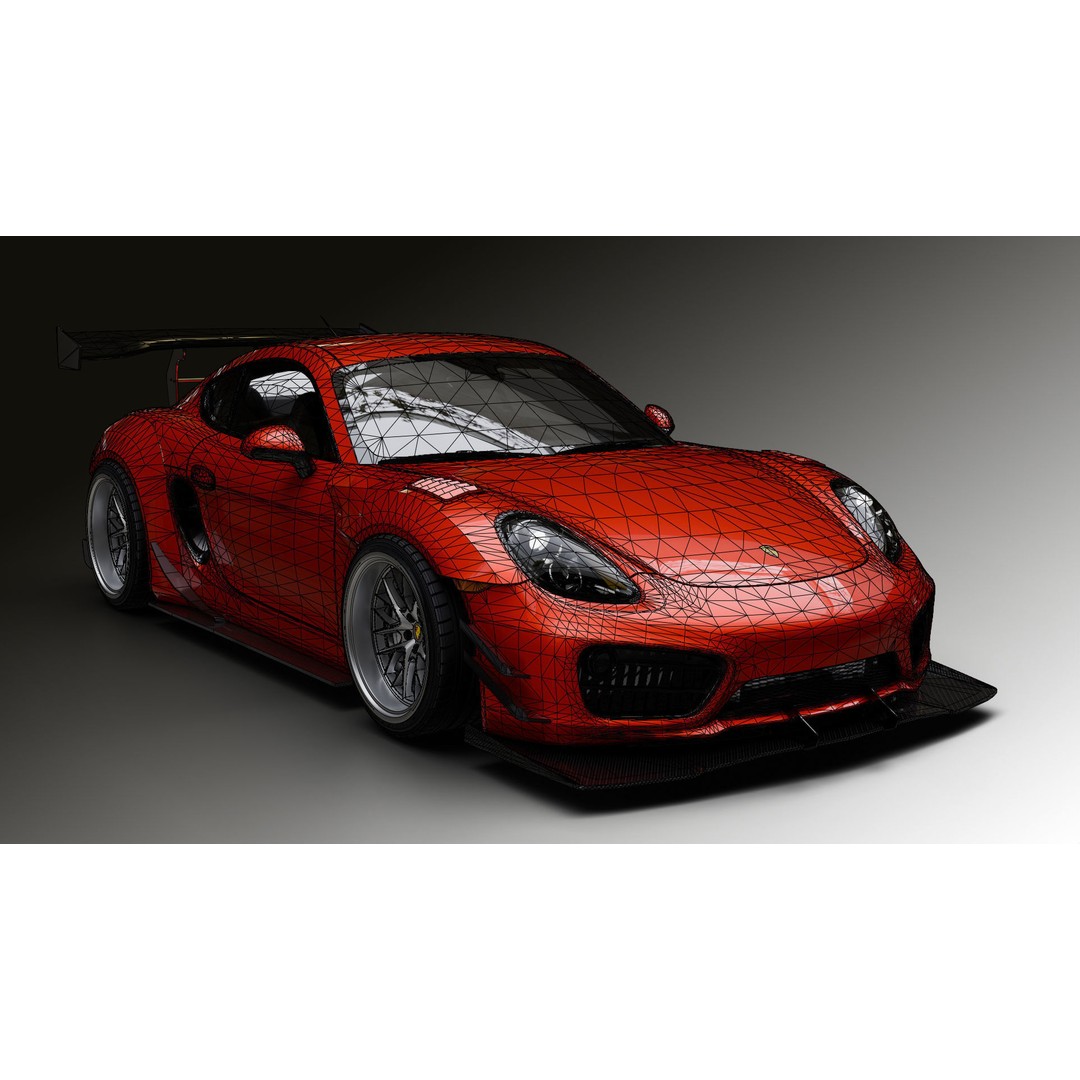 Porsche Cayman 3D Model – High Poly Rigged PBR Car Asset, Blender - View 26