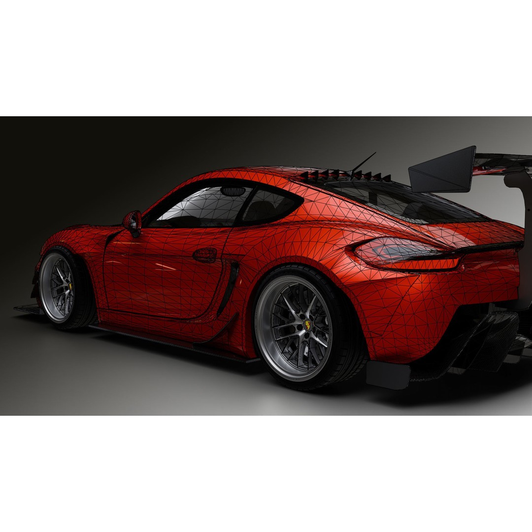 Porsche Cayman 3D Model – High Poly Rigged PBR Car Asset, Blender - View 28