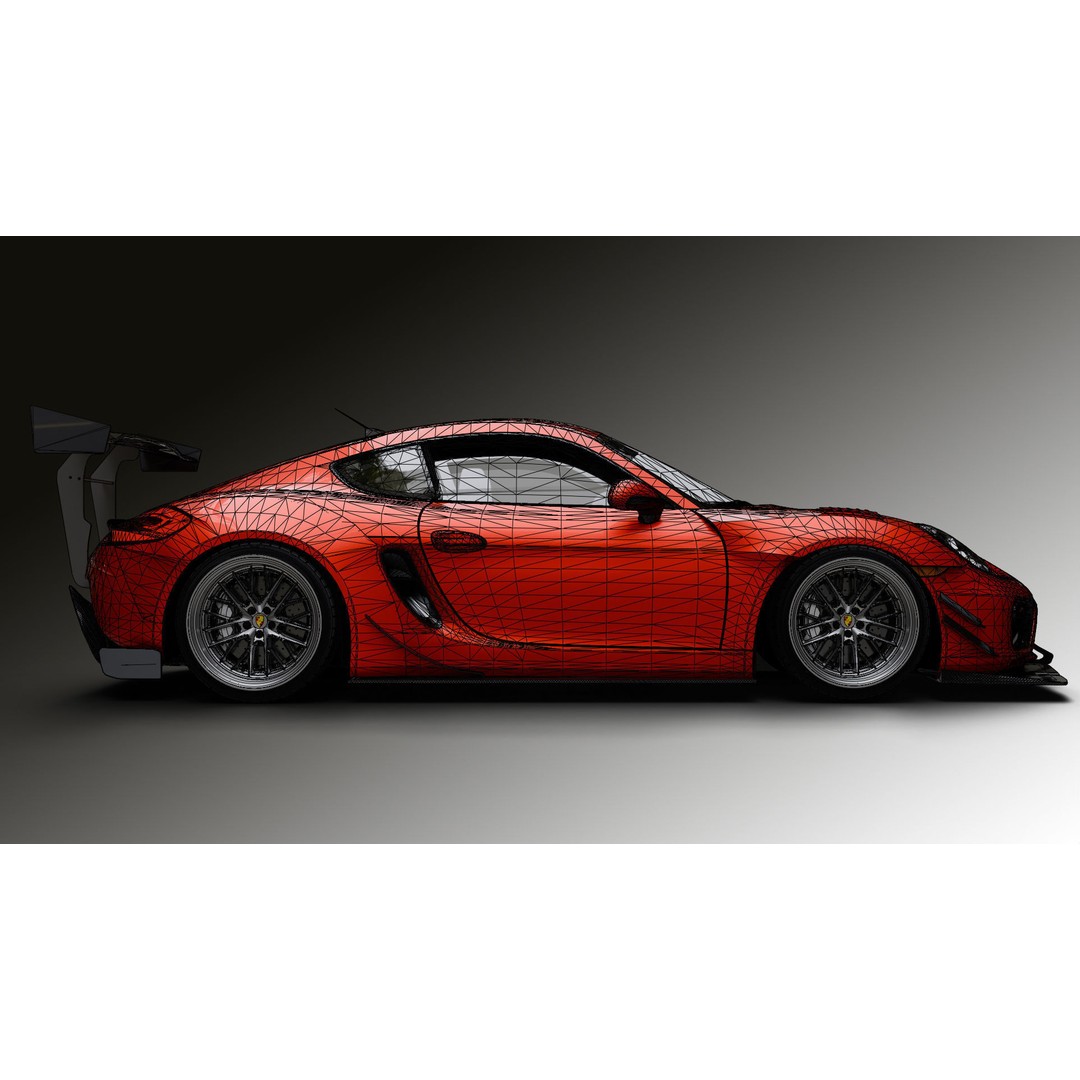 Porsche Cayman 3D Model – High Poly Rigged PBR Car Asset, Blender - View 29