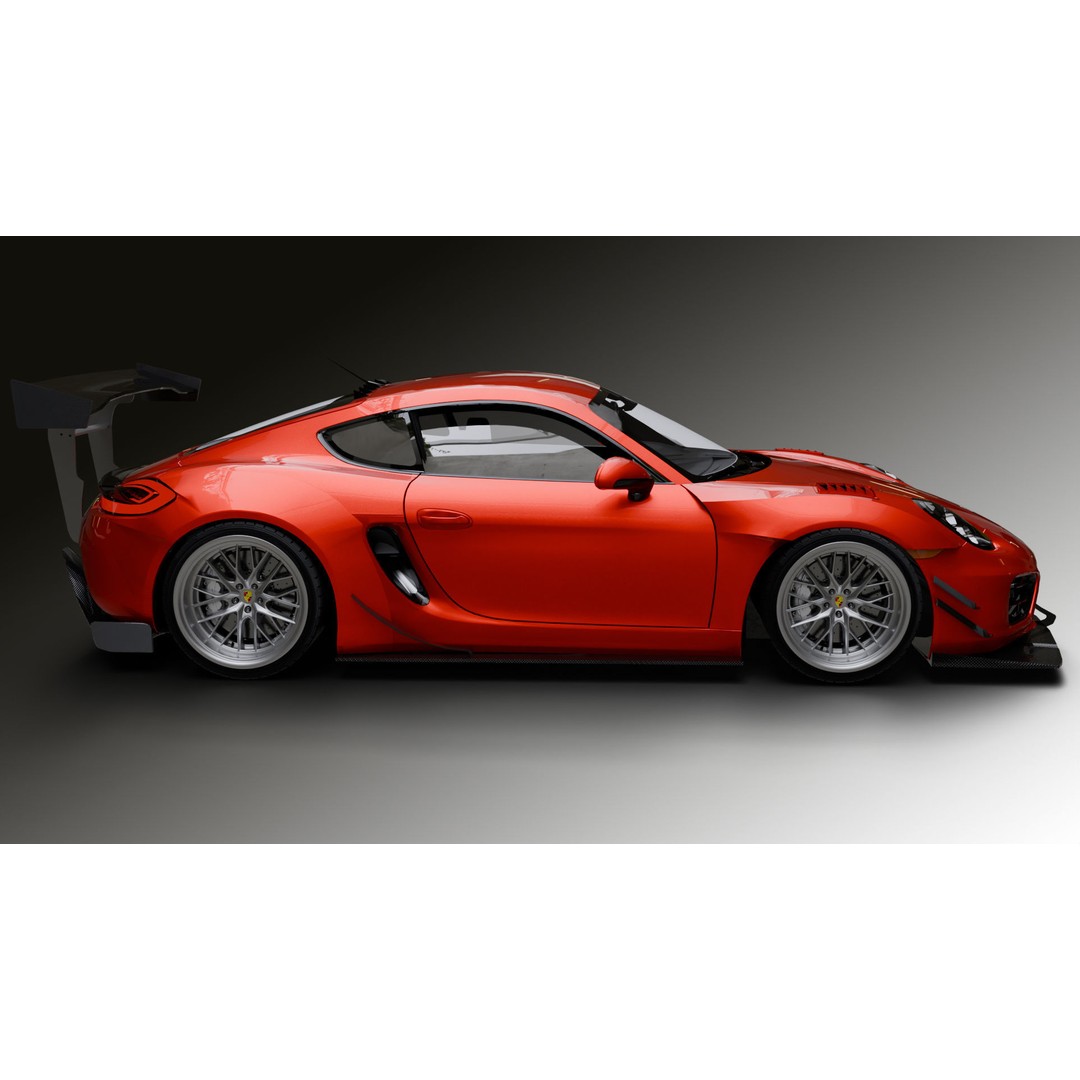 Porsche Cayman 3D Model – High Poly Rigged PBR Car Asset, Blender - View 9