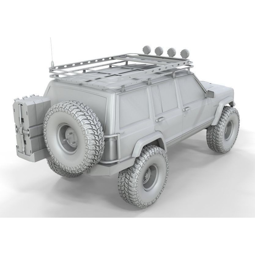 Jeep Cherokee XJ 1998 Sport 3D Model – Realistic SUV Asset, FBX, OBJ