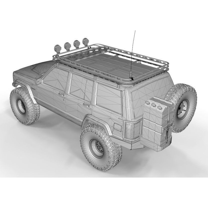 Jeep Cherokee XJ 1998 Sport 3D Model – Realistic SUV Asset, FBX, OBJ - View 10