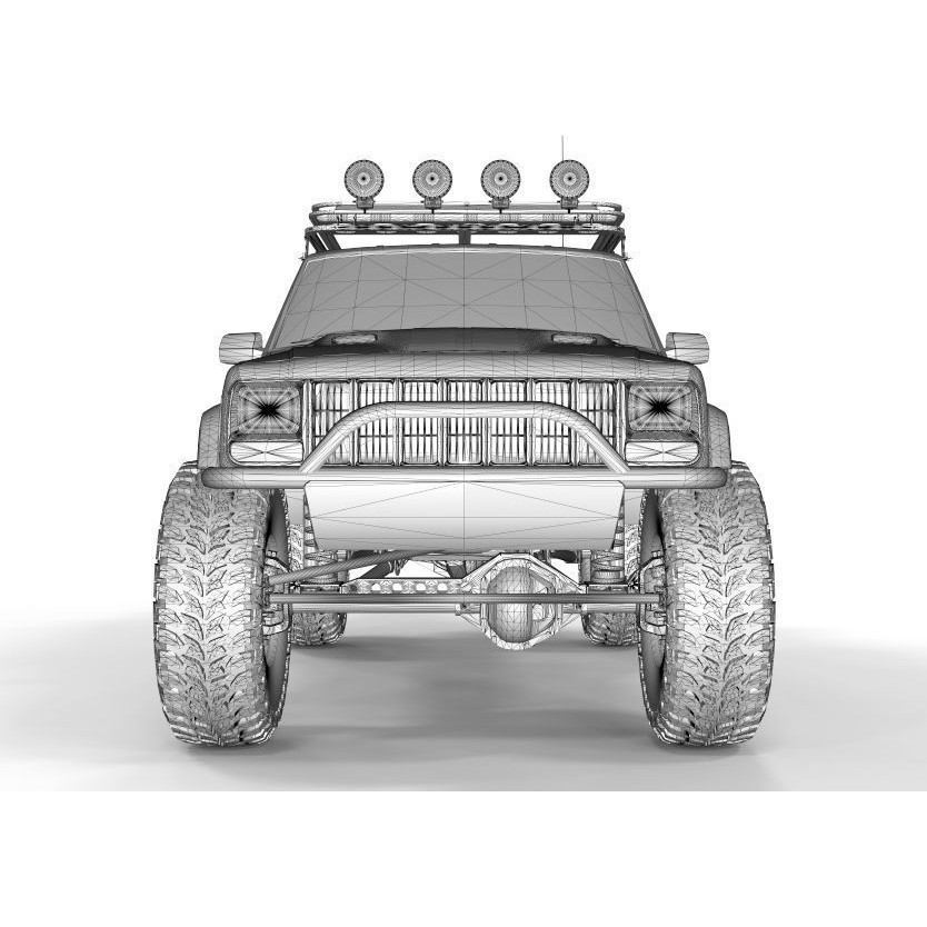 Jeep Cherokee XJ 1998 Sport 3D Model – Realistic SUV Asset, FBX, OBJ - View 12