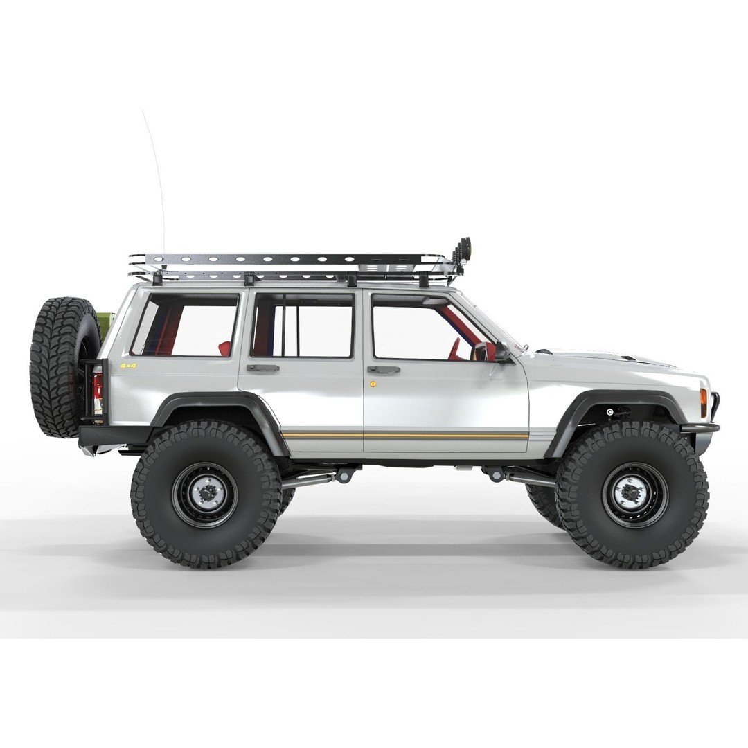 Jeep Cherokee XJ 1998 Sport 3D Model – Realistic SUV Asset, FBX, OBJ - View 4