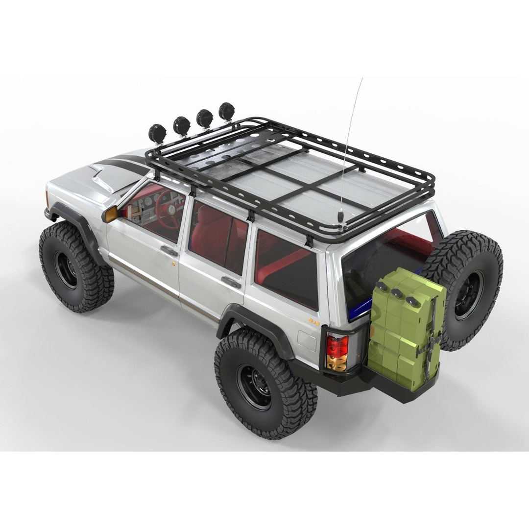 Jeep Cherokee XJ 1998 Sport 3D Model – Realistic SUV Asset, FBX, OBJ - View 7