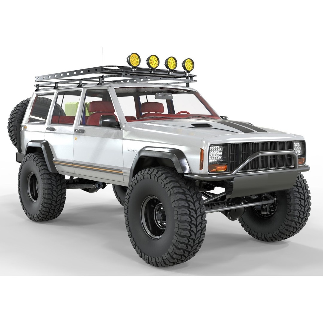 Jeep Cherokee XJ 1998 Sport 3D Model – Realistic SUV Asset, FBX, OBJ - View 8