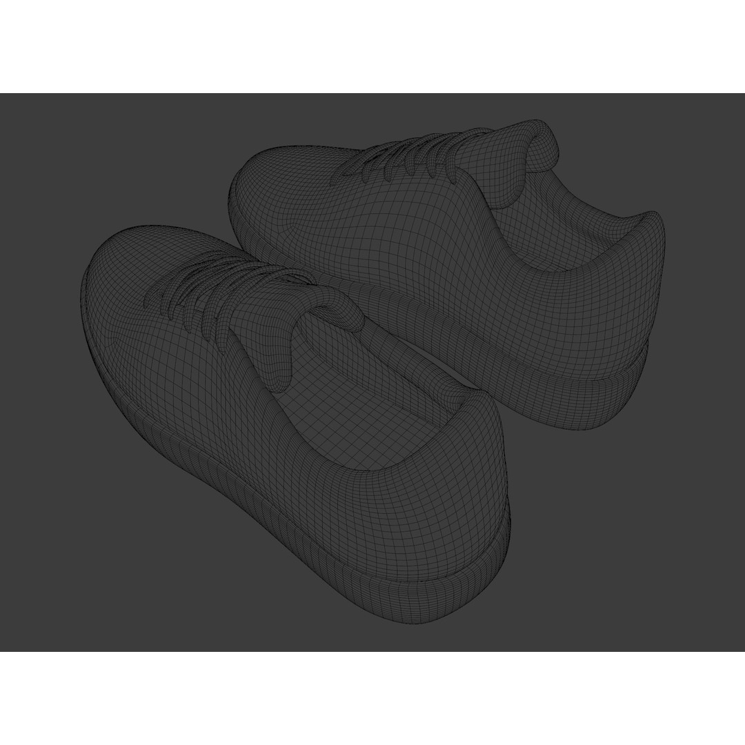 Casual Sneaker 3D Model – Low Poly Veja Style, Game Ready FBX - View 10