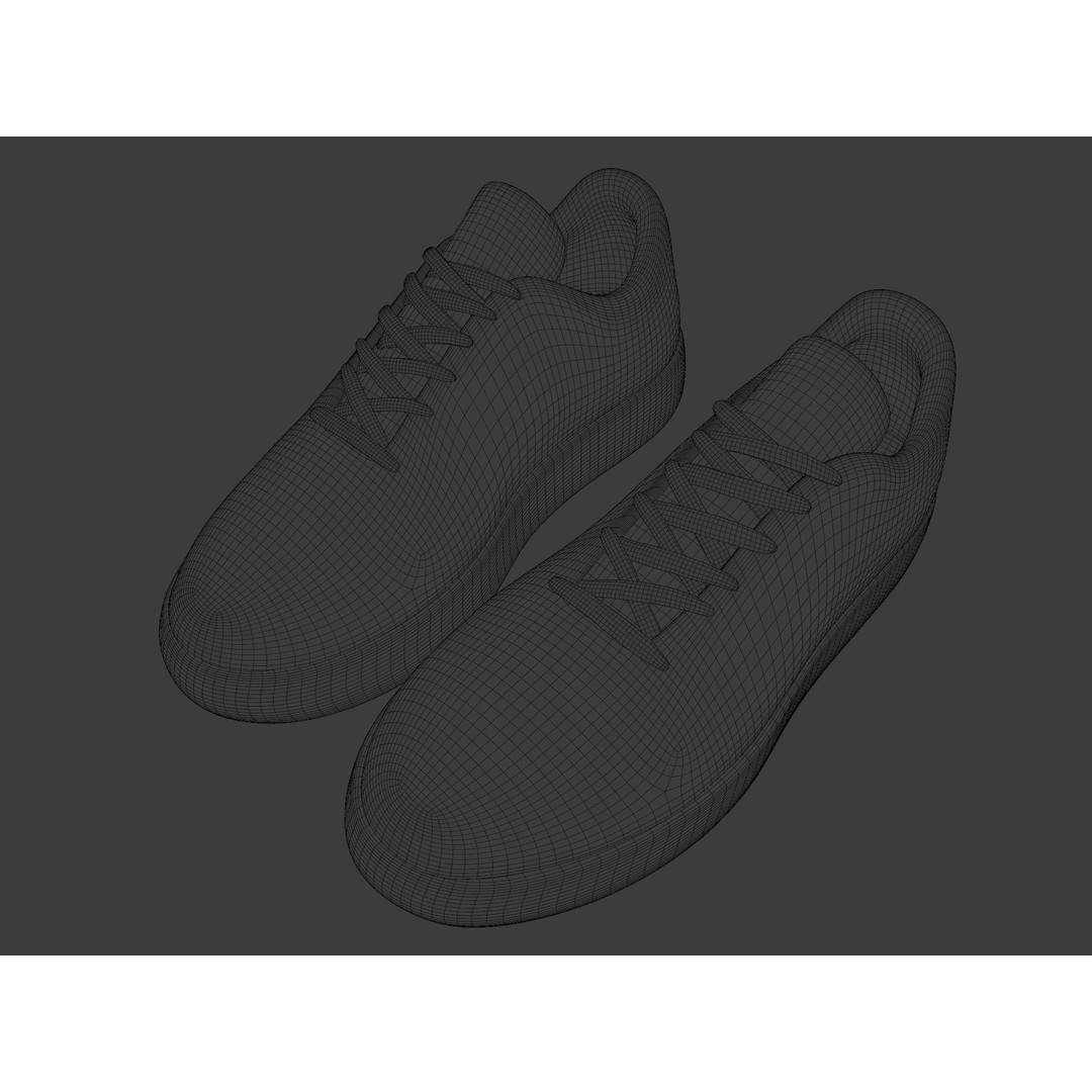 Casual Sneaker 3D Model – Low Poly Veja Style, Game Ready FBX - View 8