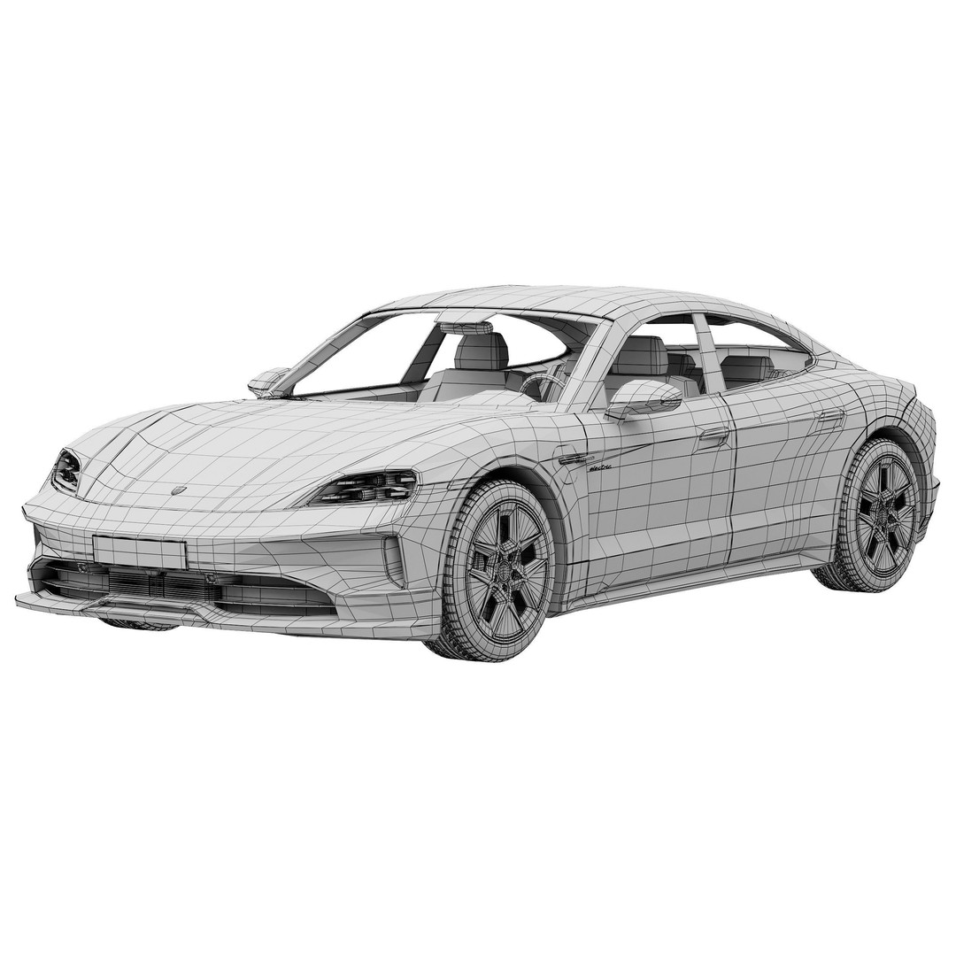 Porsche Taycan 2024 3D Model – High Poly Realistic Vehicle, FBX - View 15