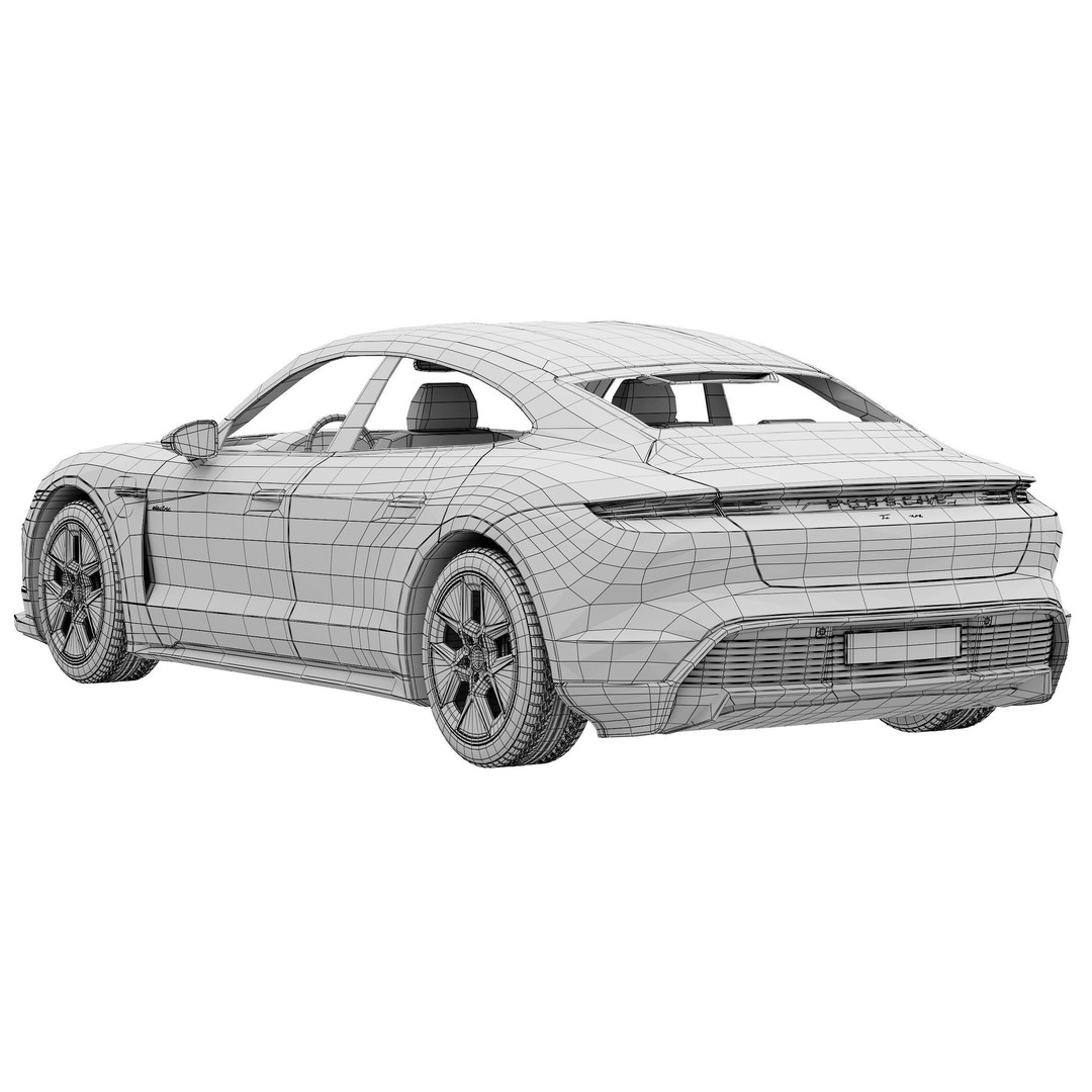 Porsche Taycan 2024 3D Model – High Poly Realistic Vehicle, FBX - View 17