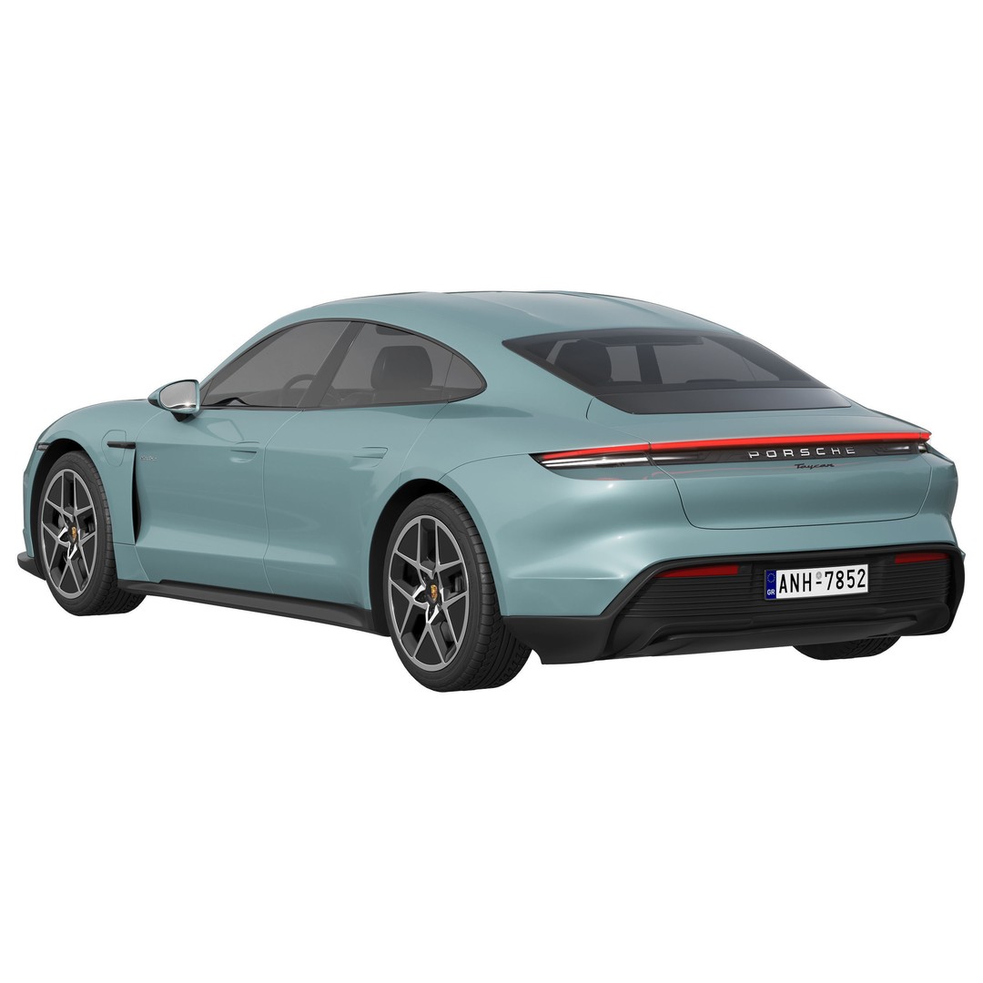 Porsche Taycan 2024 3D Model – High Poly Realistic Vehicle, FBX - View 4
