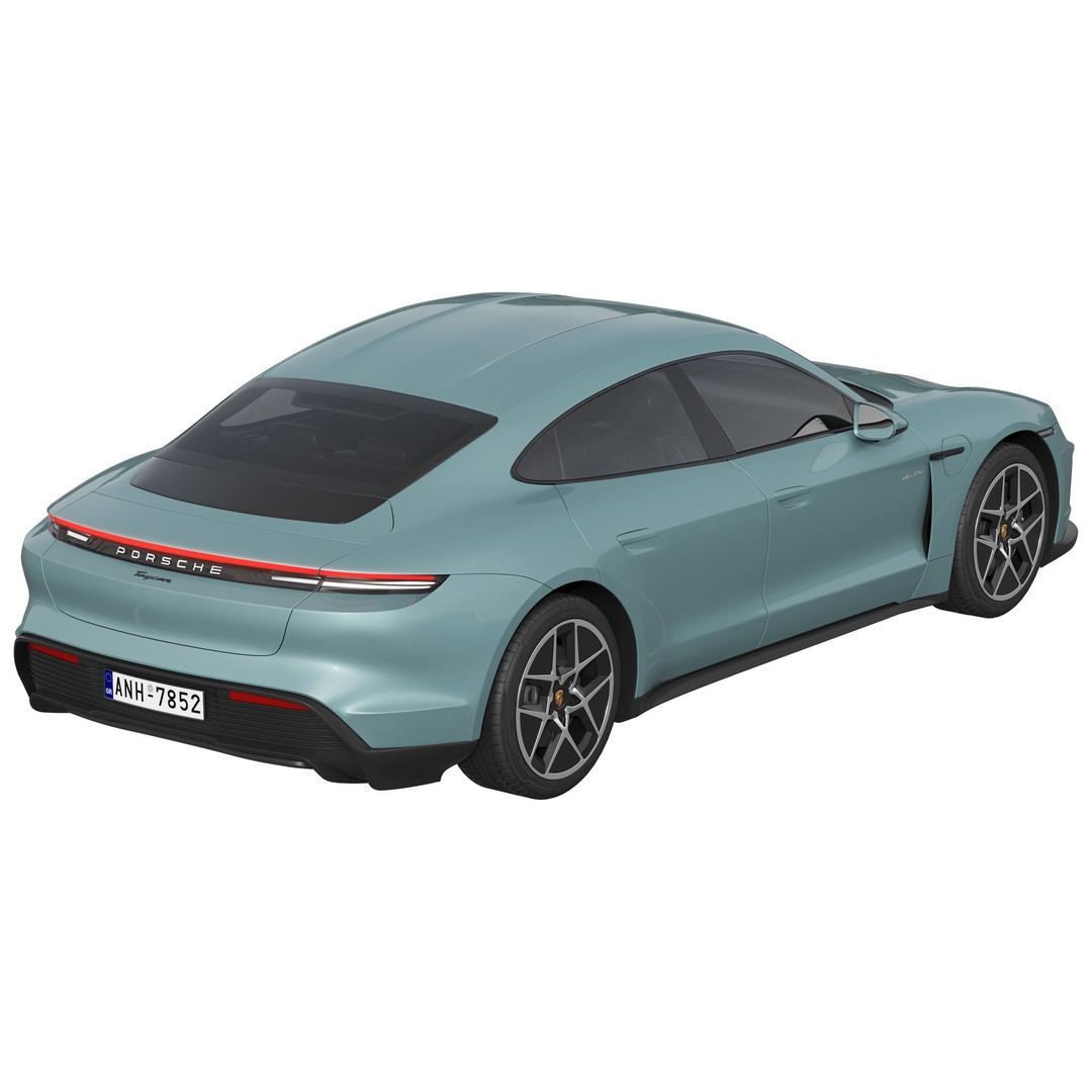 Porsche Taycan 2024 3D Model – High Poly Realistic Vehicle, FBX - View 6