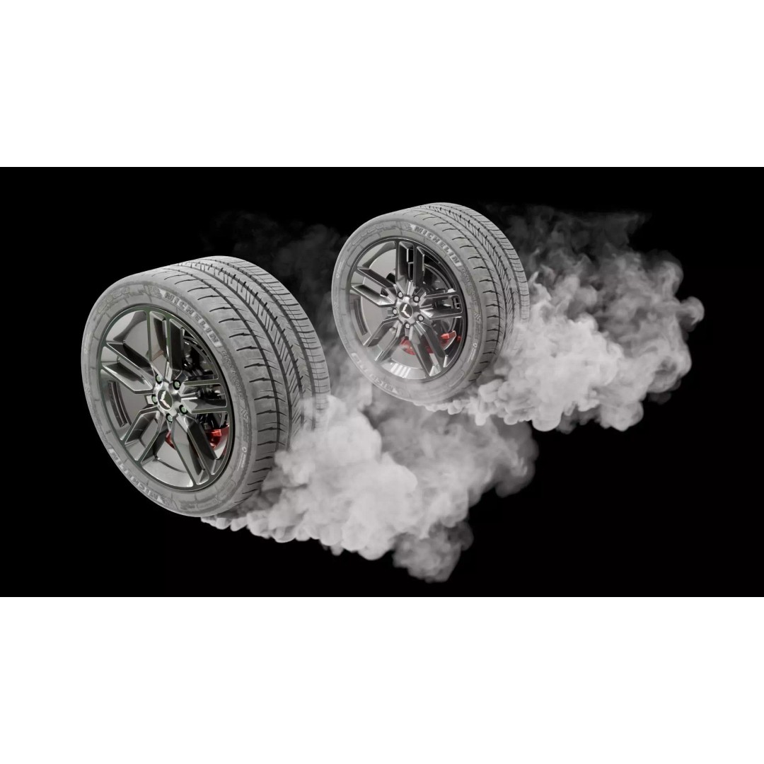 Car Tires Burnout Smoke Animation 3D Model – VDB Sequence, Blender - View 2