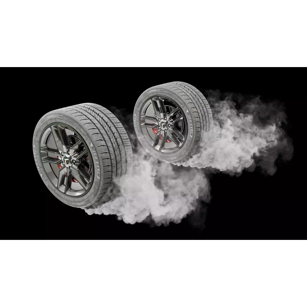 Car Tires Burnout Smoke Animation 3D Model – VDB Sequence, Blender - View 6